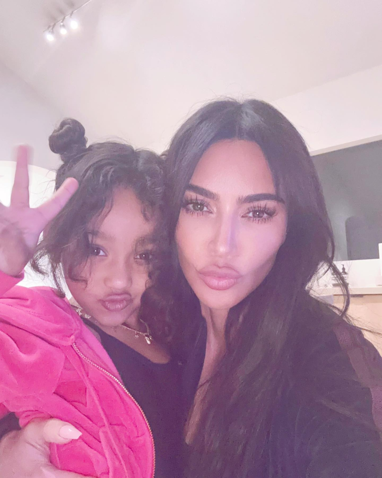 Kim Kardashian and Daughter Chicago