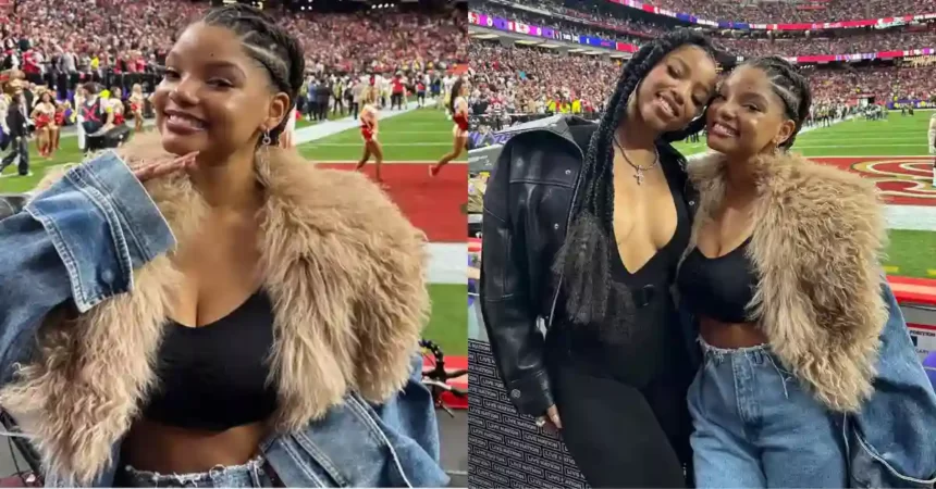 Halle Bailey attended Super Bowl